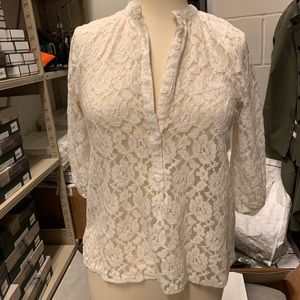 BB Dakota cream eyelet top